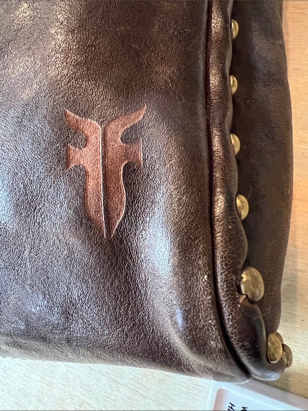 Rare Vintage Frye Roxanne Crossbody Bag Grey/Brown EUC - Picture 11 of 12